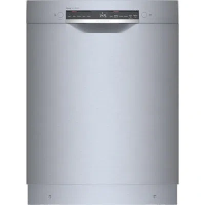 Bosch 300 Series 24" Ada Front Control Smart Built-in Dishwasher With Home Connect And 46 Dba In Stainless Steel