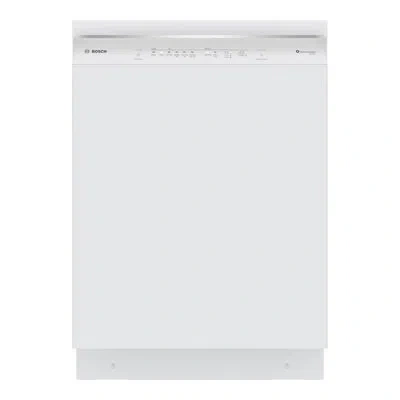 Bosch 300 Series 24" Stainless Steel Front Control Built-in Dishwasher With 3rd Rack In White
