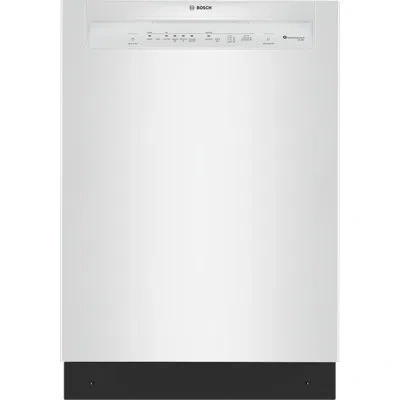 Bosch 300 Series 300s 24" Recessed Handle Dishwasher Ss In White