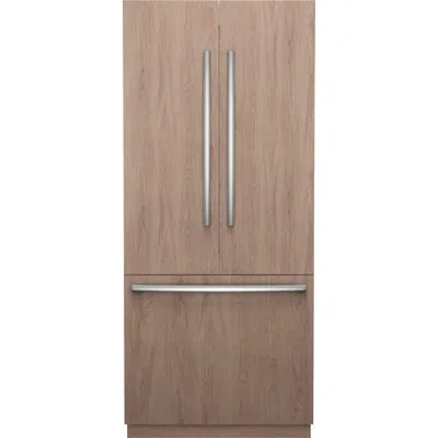 Bosch 36" French Door Built-in Custom Panel Refrigerator In Clear