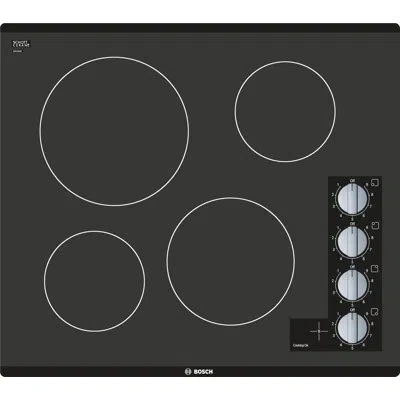 Bosch 500 Series 23.5" Electric Cooktop With 4 Burners In Black