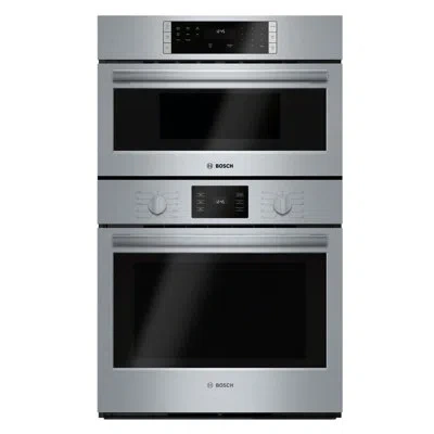 Bosch 500 Series 30" Self-cleaning Convection Electric Wall Oven With Built-in Microwave In Stainless Steel