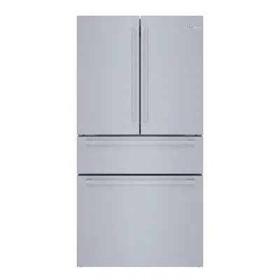 Bosch 800 Series 20.5 Cu. Ft. Smart Energy Star Counter Depth French Door Refrigerator With Internal Water In Silver