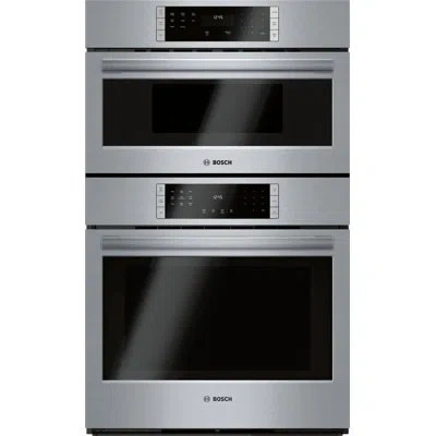 Bosch 800 Series 30" Self-cleaning Convection Electric Wall Oven With Built-in Microwave In Stainless Steel