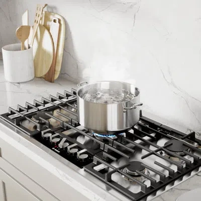 Bosch Benchmark Series Benchmark,36' Gas Cooktop,5 Burner,ss In Stainless Steel