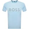 Boss Athleisure Boss Active T Shirt Light Pastel Blue In Blue
