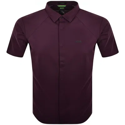 Boss Athleisure Boss B Excurse S Short Sleeve Shirt Burgundy