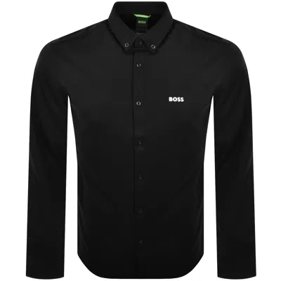 BOSS ATHLEISURE BOSS B MOTION LONG SLEEVE SHIRT BLACK