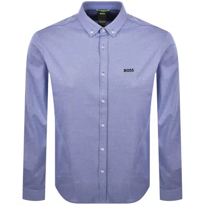 Boss Athleisure Boss B Motion Long Sleeve Shirt Blue