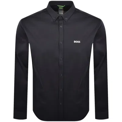 Boss Athleisure Boss B Motion Long Sleeve Shirt Navy In Blue