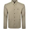 Boss Athleisure Boss Basin Tech Overshirt Green In Green