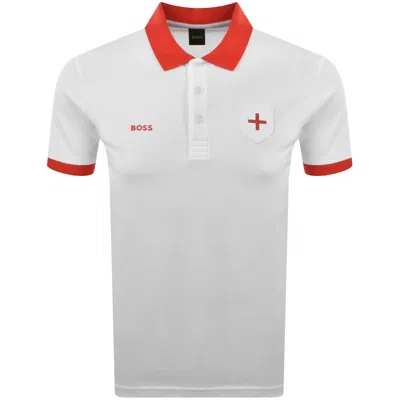 Boss Athleisure Boss England Polo T Shirt White