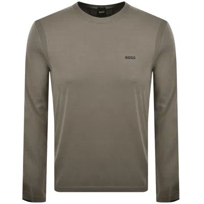 Boss Athleisure Boss Ever X Crew Neck Jumper Green In Brown