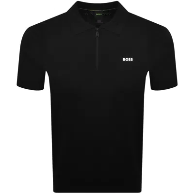 Boss Athleisure Boss Ever X Knit Polo Jumper Back In Black