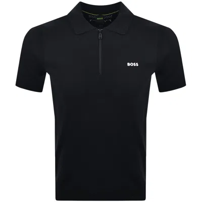 Boss Athleisure Boss Ever X Knit Polo Jumper Dark Blue