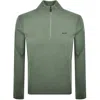 Boss Athleisure Boss Ever X Quarter Zip Jumper Green In Green