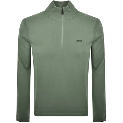 Boss Athleisure Boss Ever X Quarter Zip Jumper Green