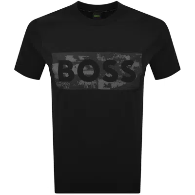Boss Athleisure Boss Globe Logo T Shirt Black