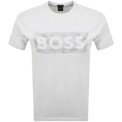 Boss Athleisure Boss Globe Logo T Shirt White