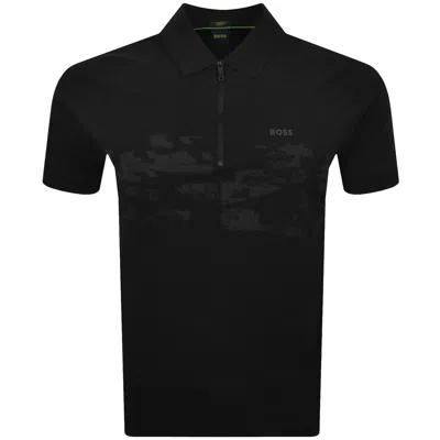 Boss Athleisure Boss Globe Pattern Polo T Shirt Black