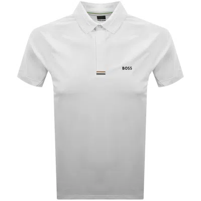 Boss Athleisure Boss Goc Paddytech Polo T Shirt White