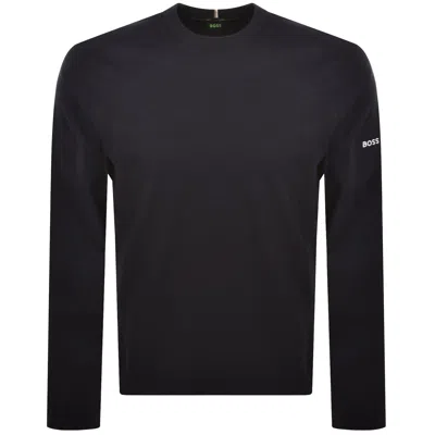 Boss Athleisure Boss Goc Rank Crew Neck Knit Jumper Navy In Black