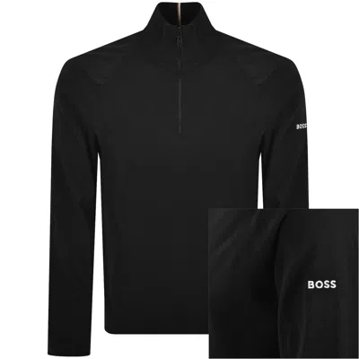 Boss Athleisure Boss Goc Rank Quarter Zip Knit Jumper Black