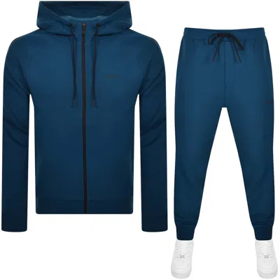 Boss Athleisure Boss Hooded Full Zip Tracksuit Set Blue