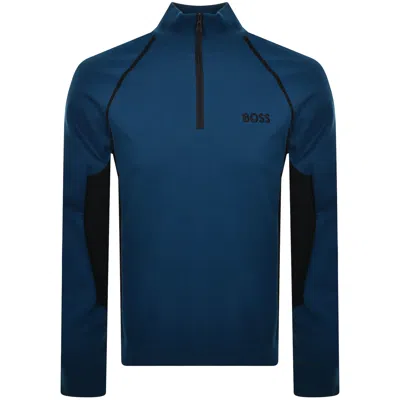 Boss Athleisure Boss Hydro X Half Zip Jumper Blue