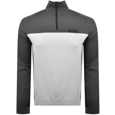 Boss Athleisure Boss Hydro X Half Zip Jumper Grey