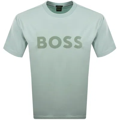 Boss Athleisure Boss Iconic Logo T Shirt Blue In Green