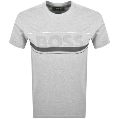 Boss Athleisure Boss Iconic Zone T Shirt Grey In Gray