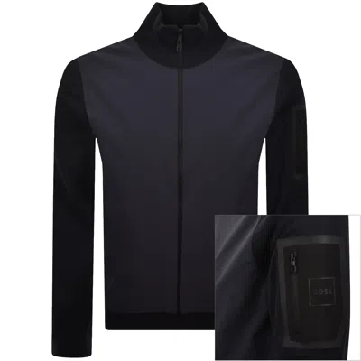 Boss Athleisure Boss Knit Momentum-x Jumper Navy In Blue