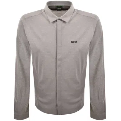 Boss Athleisure Boss Long Sleeved Dymova Shirt Brown
