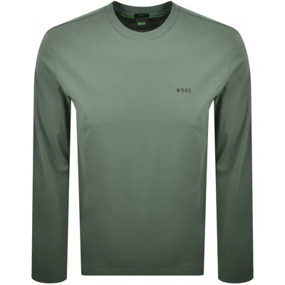 Boss Athleisure Boss Long Sleeved Stretch T Shirt Green