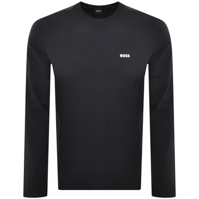 Boss Athleisure Boss Long Sleeved T Shirt Navy In Black