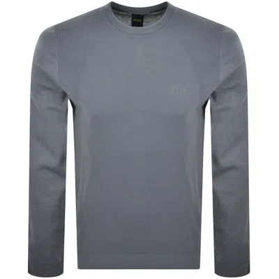 Boss Athleisure Boss Momentum Lite Jumper Dark Grey In Gray