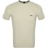 Boss Athleisure Boss Momentum Lite Knit T Shirt Beige In Beige