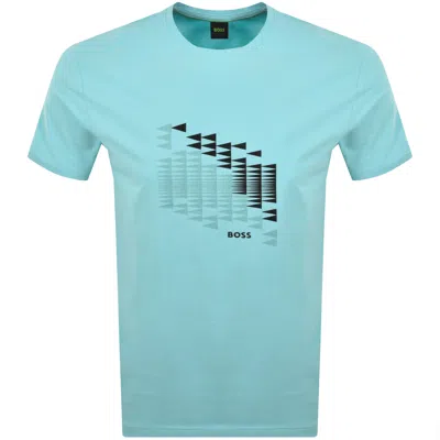 Boss Athleisure Boss Network Flag T Shirt Blue