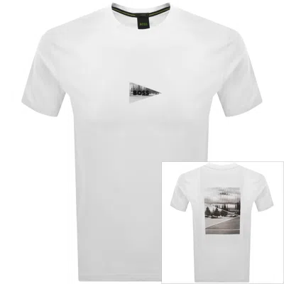 Boss Athleisure Boss Network Photo T Shirt White