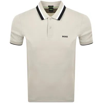 Boss Athleisure Boss Paddy Heritage Polo Beige In Neutral