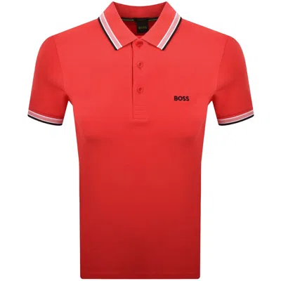 Boss Athleisure Boss Paddy Polo T Shirt Bright Red