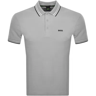 Boss Athleisure Boss Paddy Polo T Shirt Grey In Gray