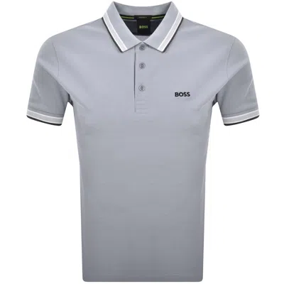 Boss Athleisure Boss Paddy Polo T Shirt Grey In Gray