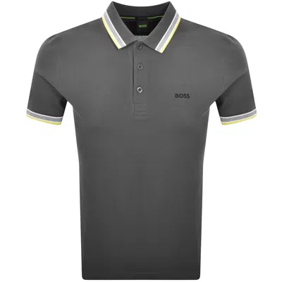 Boss Athleisure Boss Paddy Polo T Shirt Grey In Gray
