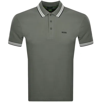 Boss Athleisure Boss Paddy Polo T Shirt Grey In Gray