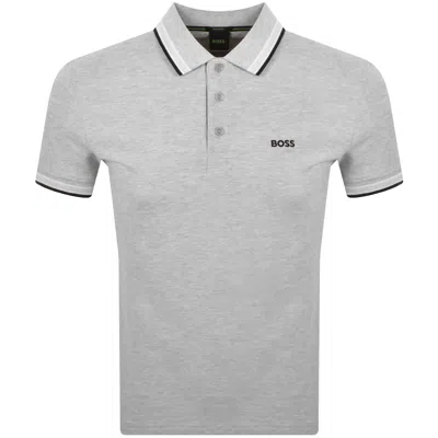 Boss Athleisure Boss Paddy Polo T Shirt Grey In Gray