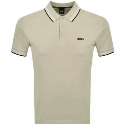 Boss Athleisure Boss Paddy Polo T Shirt Light Beige In Neutral