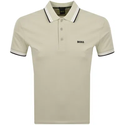 Boss Athleisure Boss Paddy Polo T Shirt Light Beige In Neutral