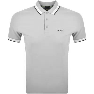 Boss Athleisure Boss Paddy Polo T Shirt Light Grey In Gray